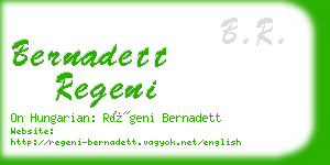 bernadett regeni business card